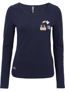 Обязательный атрибут гардероба: футболка с эмблемами (темно-синий) Bonprix