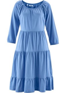 Трикотажное платье с рукавом 3/4 (голубой) Bonprix