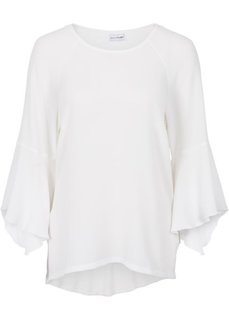 Абсолютный хит: блузка с расклешенными рукавами (цвет белой шерсти) Bonprix