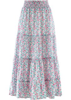 Макси-юбка дизайна Maite Kelly (розовый в цветочек) Bonprix