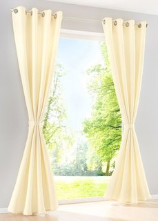 Штора Аврора (1 шт.), люверсы  (кремовый) Bonprix