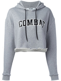 укороченная толстовка с капюшоном Combat MSGM