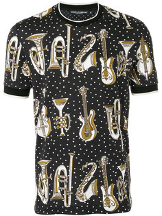 футболка с музыкальными инструментами Dolce &amp; Gabbana