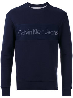 толстовка с логотипом и круглым вырезом  Calvin Klein Jeans