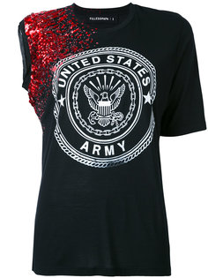 asymmetric embellished T-shirt Filles A Papa