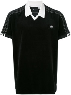 велюровая рубашка-поло с логотипом Adidas Originals By Alexander Wang