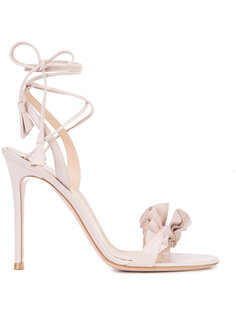 gathered detail lace-up sandals Gianvito Rossi