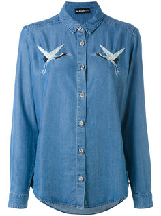 birds embroideries denim shirt The Kooples