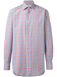 рубашка в мелкую клетку Kiton