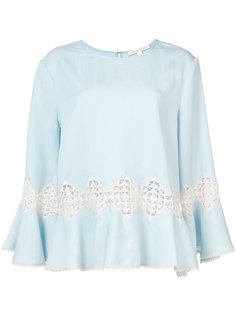 peplum hem blouse Jonathan Simkhai