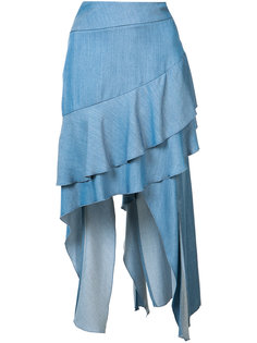 asymmetric ruffled skirt Jonathan Simkhai