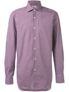 рубашка в мелкую клетку Kiton