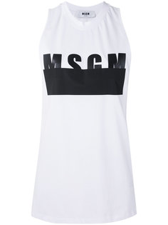 топ с принтом-логотипом MSGM