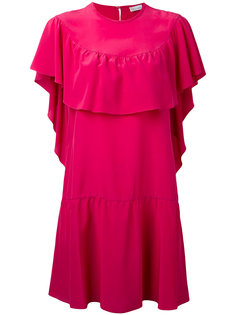 платье шифт с оборкой  Red Valentino
