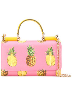 сумка через плечо с принтом ананасов Dolce &amp; Gabbana