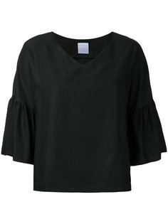 блузка с баской на рукавах  Cityshop