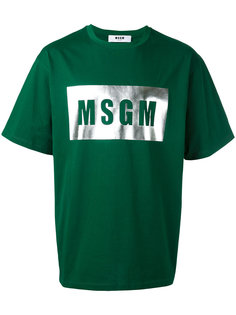 logo print T-shirt  MSGM