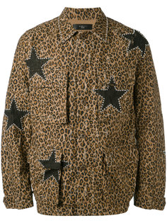 leopard print military jacket Amiri