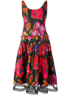 pleated waist floral dress Alberta Ferretti