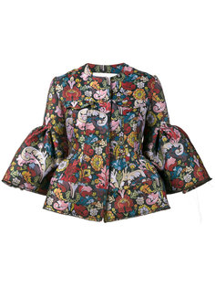 Floral Brocade Jacket with Cropped Sleeves Marquesalmeida