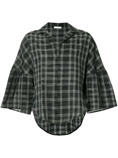 checked print blouse Tome