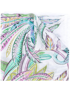 leaf print scarf Roberto Cavalli