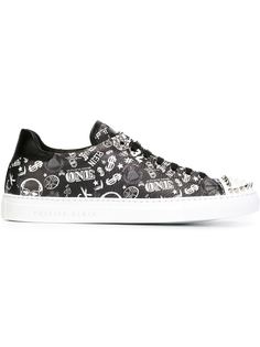 кеды с принтом  Philipp Plein