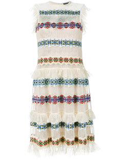 полупрозрачное платье с вышивкой Alexander McQueen