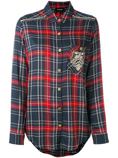 embroidered checked shirt The Kooples