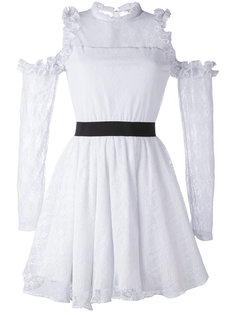 lace panel cold-shoulder dress Manoush