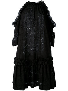 платье шифт с вырезами на плечах MSGM