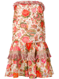 mixed print strapless dress Anjuna