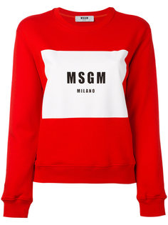 толстовка с принтом-логотипом MSGM