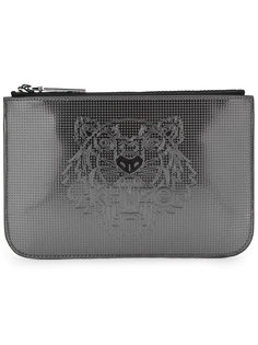 logo embossed clutch bag Kenzo