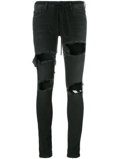 джинсы скинни с рваной отделкой Off-White
