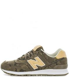 Текстильные кроссовки в стиле милитари New Balance