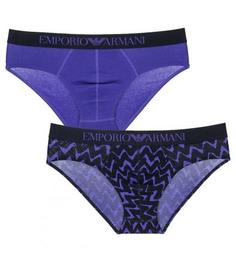 Комплект из двух трусов-брифов из хлопка Emporio Armani