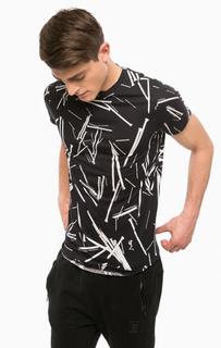 Черная хлопковая футболка Religion