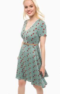 Приталенное платье из вискозы с ремнем Sugarhill Boutique