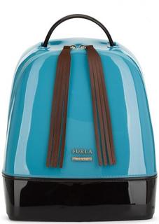 Голубой рюкзак с контрастными вставками Furla