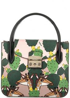Кожаная сумка со съемным откидным клапаном Furla