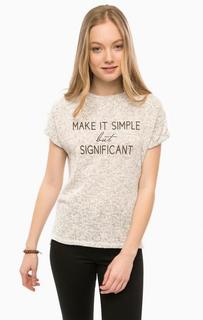 Серый джемпер с короткими рукавами Mavi