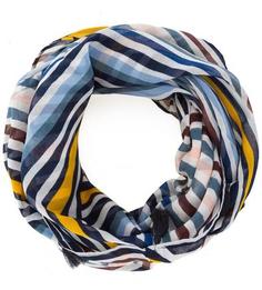 Синий шарф-хомут в полоску S.Oliver