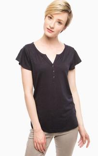 Трикотжная футболка с воротом на пуговицах S.Oliver