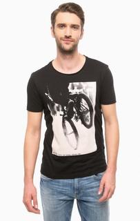 Хлопковая футболка с короткими рукавами Mavi