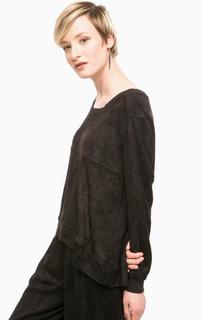 Черный свитшот с удлиненной спинкой Religion