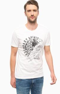 Футболка белого цвета из хлопка Mavi