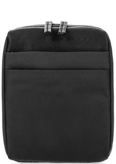 Черная сумка с кожаной вставкой Piquadro