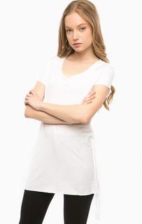 Белая хлопковая футболка Replay