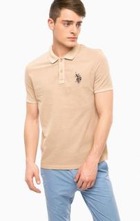 Хлопковая футболка поло с вышивкой U.S. Polo Assn.